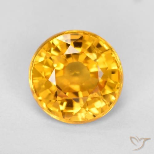 0.83ct طبيعي برتقالى متوسط زفير, دائري, VVS-VS