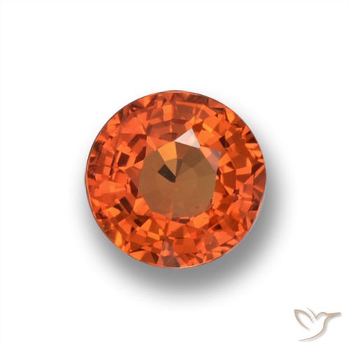 0.59ct طبيعي برتقالى متوسط زفير, دائري, VVS-VS