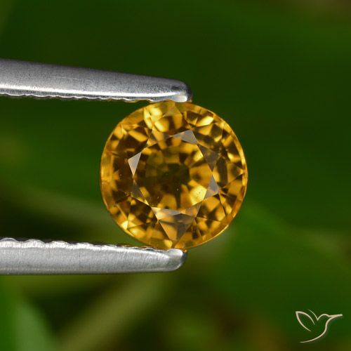0.68ct طبيعي ذهبى داكن زفير, دائري, VVS-VS