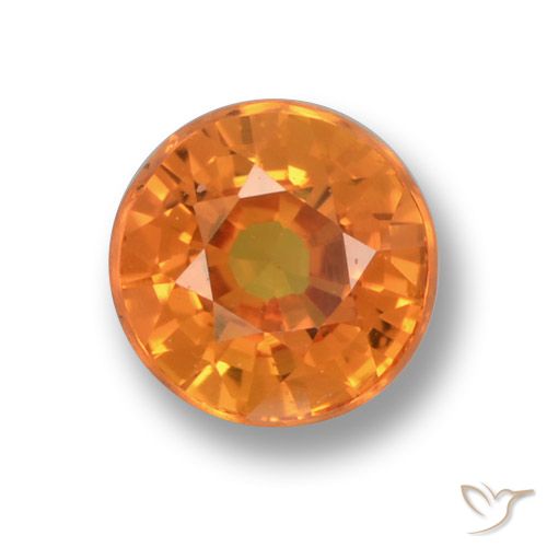 0.70ct طبيعي برتقالي زاهى زفير, دائري, VVS-VS