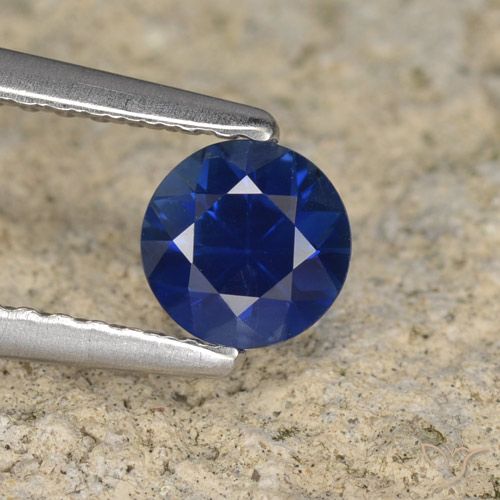0.54ct طبيعي أزرق غامق زفير, دائري, VVS-VS