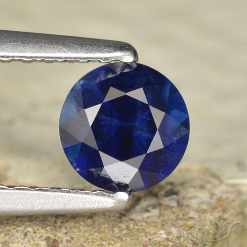 0.60ct طبيعي ازرق غامق زفير, دائري, VVS-VS
