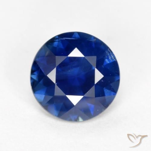 0.61ct طبيعي أزرق منتصف الليل زفير, دائري, قليلا جدا