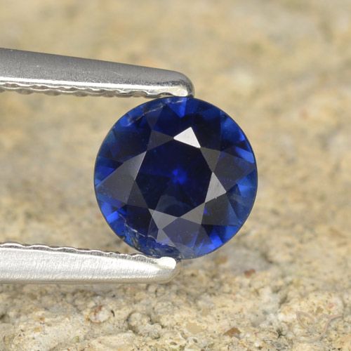 0.56ct طبيعي أزرق بحرى زفير, دائري, قليلا جدا