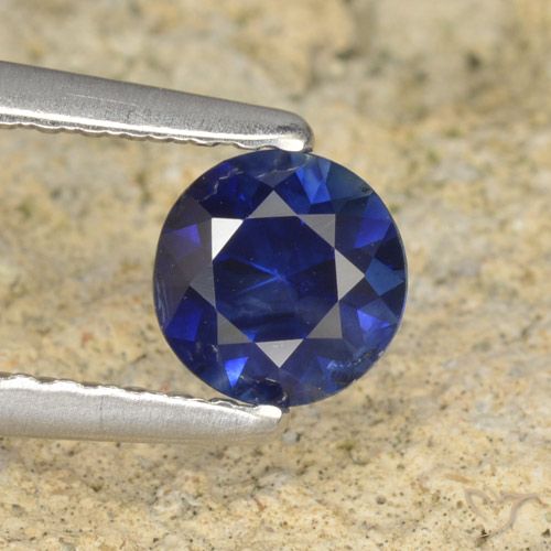 0.60ct طبيعي أزرق الشفق زفير, دائري, قليلا جدا