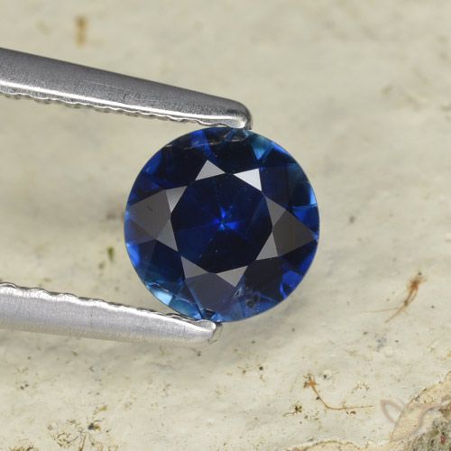 0.70ct طبيعي أزرق غامق زفير, دائري, VVS-VS