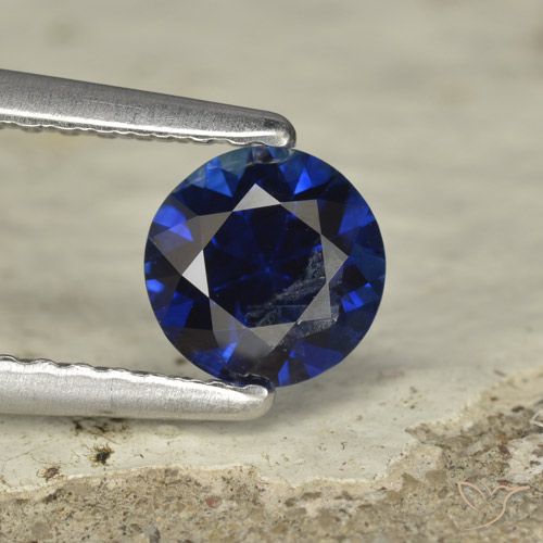0.67ct طبيعي أزرق الشفق زفير, دائري, قليلا جدا