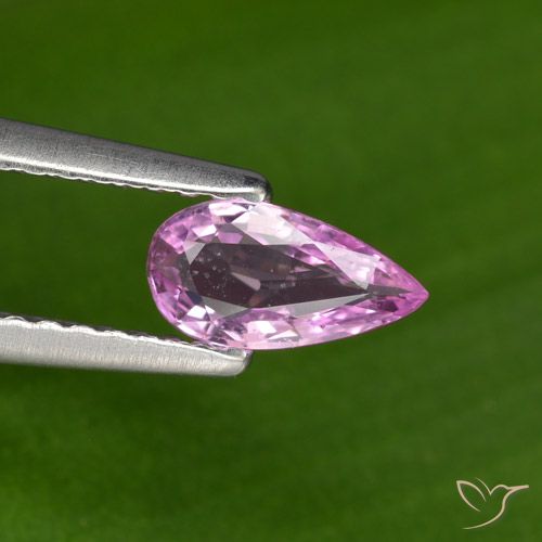 0.41ct طبيعي أرجوانى داكن-متوسط زفير, شكل الكمثرى, قليلا جدا