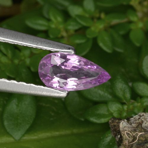 0.44ct طبيعي أرجوانى بنفسجى وردى زفير, شكل الكمثرى, VVS-VS