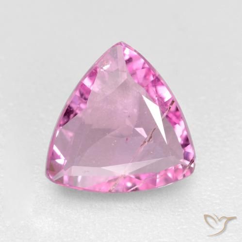 0.74ct طبيعي وردى أرجوانى ملكى زفير, مثلثى, VS-SI