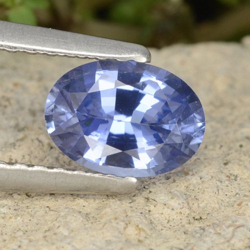 0.85ct طبيعي أزرق أرجوانى كهربائى زفير, بيضوي, VVS