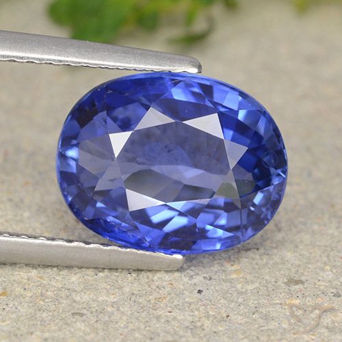 4.96ct طبيعي أزرق وردة الذرة زفير, بيضوي, قليلا جدا