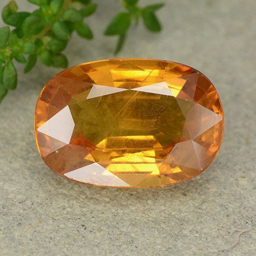 5.99ct طبيعي برتقالى متوسط زفير, بيضوي, VS-SI