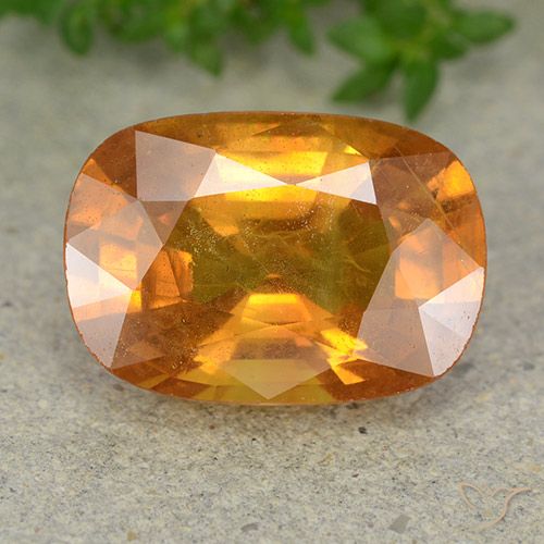 6.35ct طبيعي ذهبى-برتقالى غامق زفير, وسادة, VS-SI