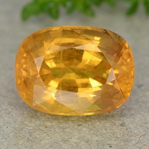 9.36ct طبيعي ذهبى-برتقالى غامق زفير, بيضوي, VS-SI