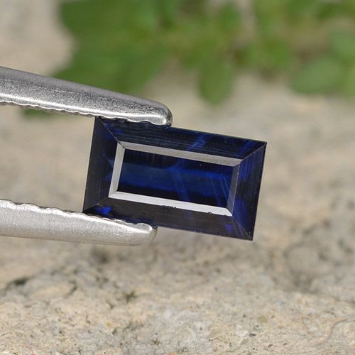 0.68ct طبيعي أزرق بحرى زفير, باجيت, قليلا جدا