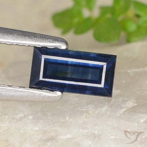 0.59ct طبيعي أزرق الشفق زفير, باجيت, قليلا جدا