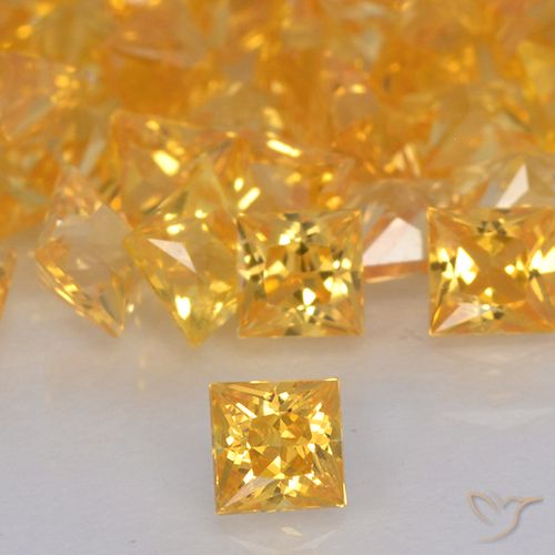 0.18ct طبيعي ذهب زفير, مربع, VVS-VS