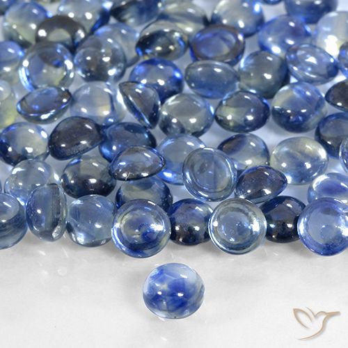 0.41ct طبيعي ازرق غامق زفير, دائري, شفاف