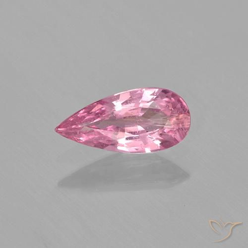 0.58ct طبيعي وردى متوسط زفير, شكل الكمثرى, قليلا جدا