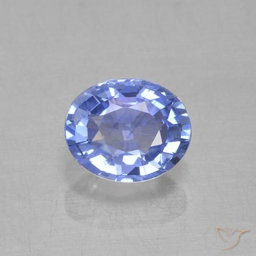 0.63ct طبيعي أزرق باستيلى زفير, بيضوي, VVS-VS