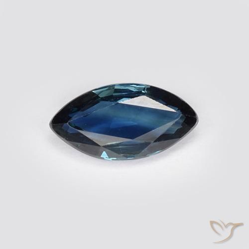 0.77ct طبيعي أزرق بحرى غامق زفير, ماركيز, قليلا جدا