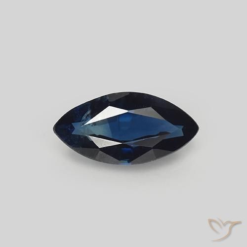 1.02ct طبيعي أزرق غامق زفير, ماركيز, قليلا جدا