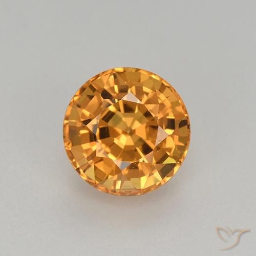 1.06ct طبيعي برتقالى داكن زفير, دائري, VVS