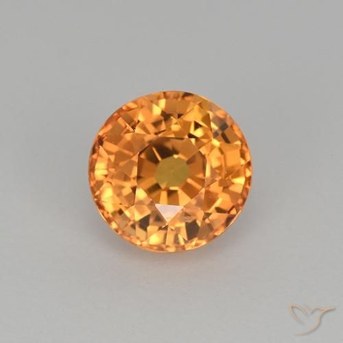 1.00ct طبيعي برتقالى داكن زفير, دائري, VVS