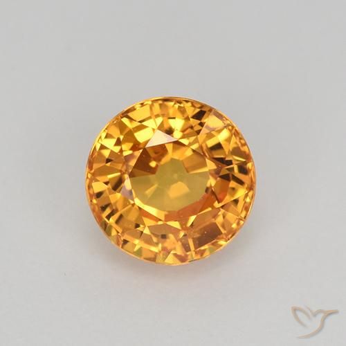 1.03ct طبيعي برتقالى متوسط زفير, دائري, VVS