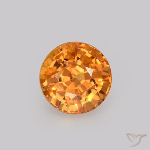 1.13ct طبيعي برتقالى داكن زفير, دائري, VVS-VS