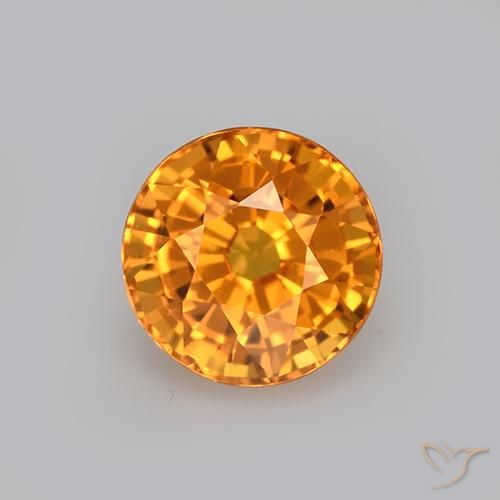 1.24ct طبيعي ذهب زفير, دائري, VVS