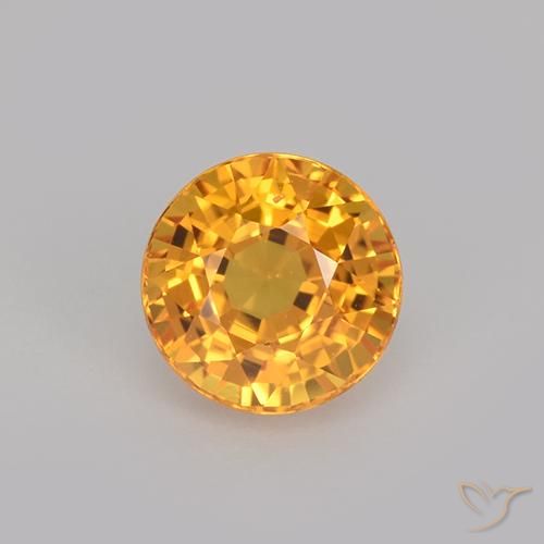 1.03ct طبيعي برتقالى متوسط زفير, دائري, VVS