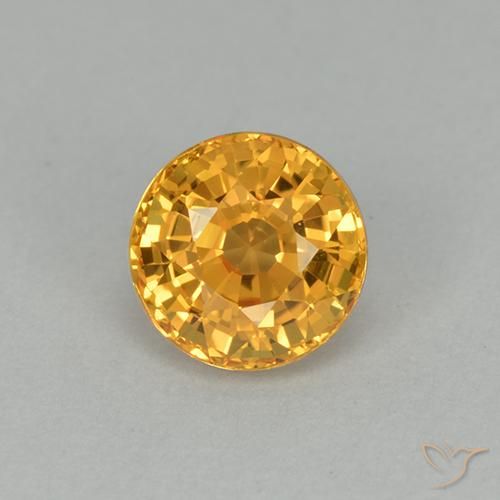 1.05ct طبيعي ذهبى داكن زفير, دائري, VVS