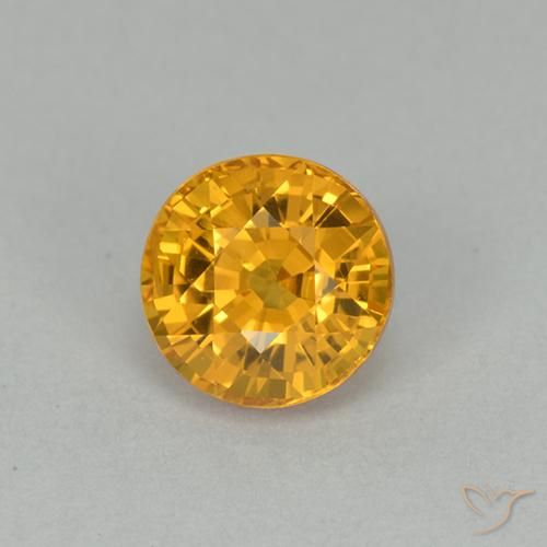 1.00ct طبيعي ذهبى داكن زفير, دائري, VVS