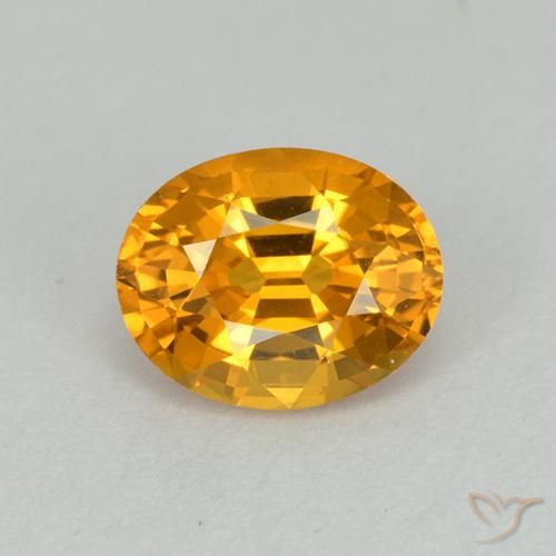 1.15ct طبيعي ذهبى داكن زفير, بيضوي, VVS