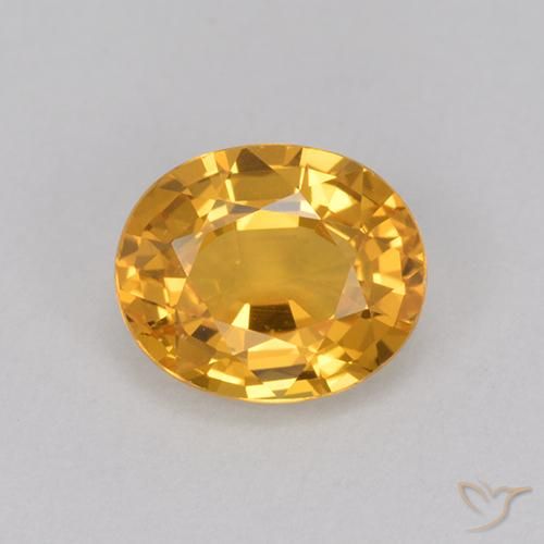1.11ct طبيعي ذهبى داكن زفير, بيضوي, VVS