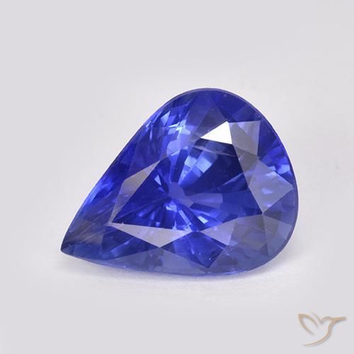 4.38ct طبيعي أزرق بنفسجى كثيف زفير, شكل الكمثرى, قليلا جدا