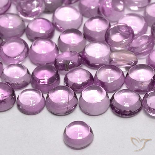 0.22ct طبيعي أرجوانى بنفسجى وردى زفير, دائري, شفاف