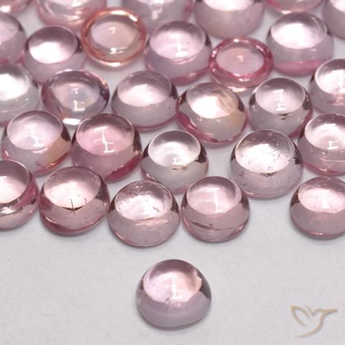 0.22ct طبيعي وردى العلكة فاتح زفير, دائري, شفاف