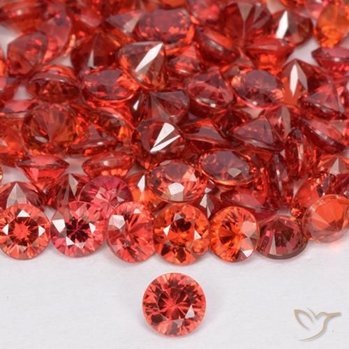 0.14ct طبيعي أحمر داكن-متوسط زفير, دائري, قليلا جدا