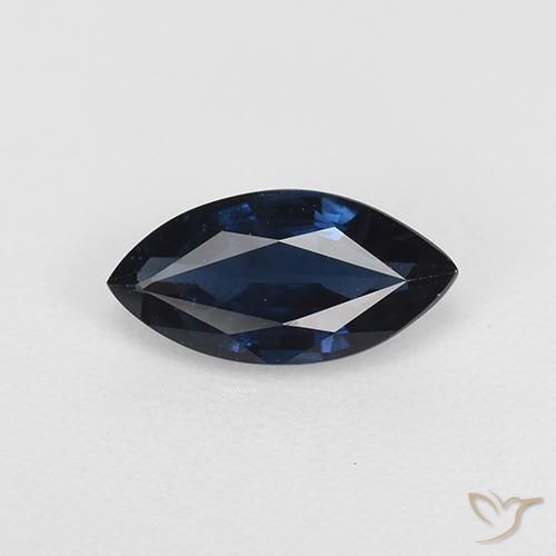 0.73ct طبيعي أزرق غامق زفير, ماركيز, قليلا جدا