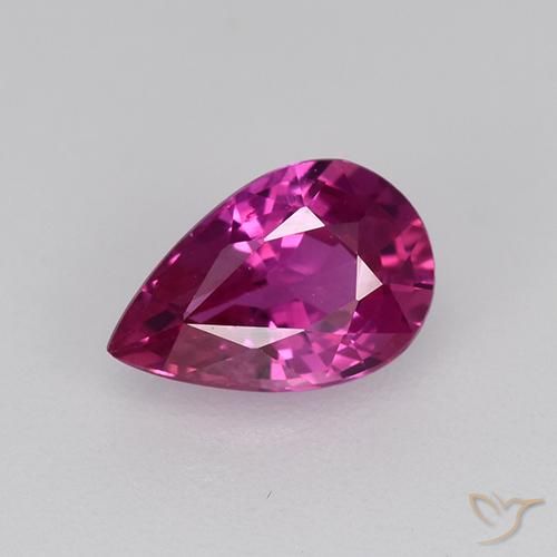 0.69ct طبيعي أرجواني محمر زفير, شكل الكمثرى, VVS