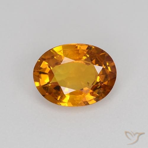 0.80ct طبيعي برتقالى ترابى زفير, بيضوي, قليلا جدا