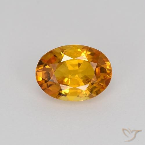 0.69ct طبيعي برتقالى ترابى زفير, بيضوي, VVS-VS