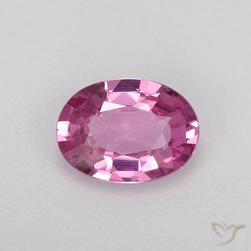 0.68ct طبيعي أرجوانى وردى زفير, بيضوي, VVS