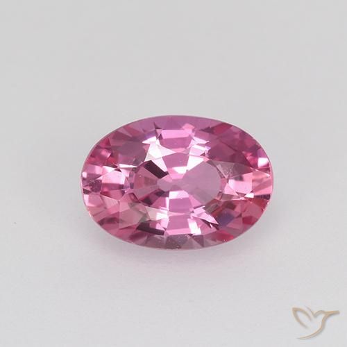 0.73ct طبيعي أرجوانى وردى زفير, بيضوي, VVS