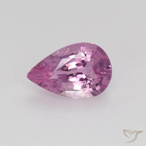 0.58ct طبيعي أرجوانى وردى زفير, شكل الكمثرى, VVS-VS