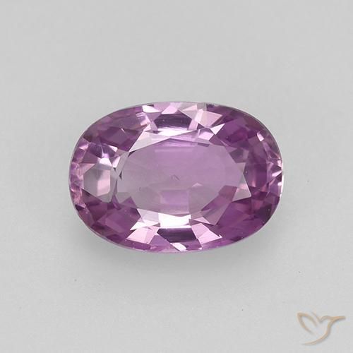 0.90ct طبيعي أرجوانى غامق زفير, بيضوي, VVS