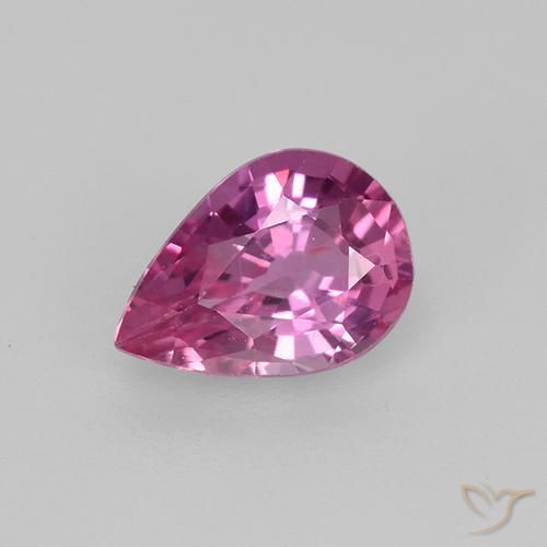 0.64ct طبيعي وردى غامق زفير, شكل الكمثرى, VVS-VS